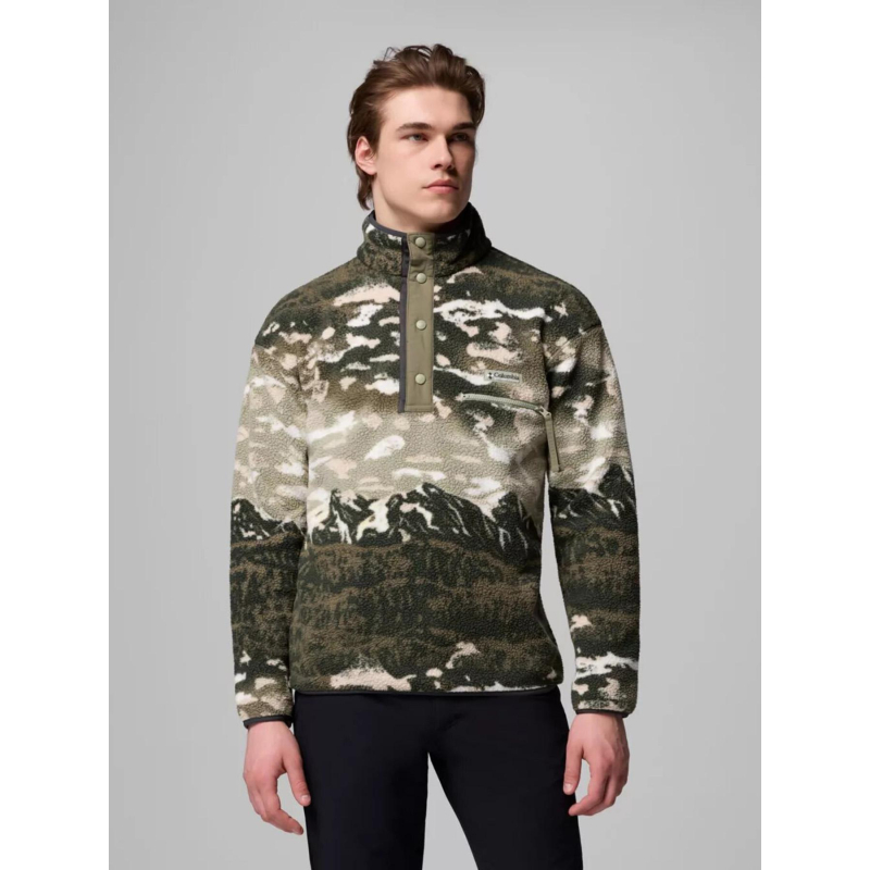 Polaire streetwear avec imprimé helvetia vert homme - Columbia