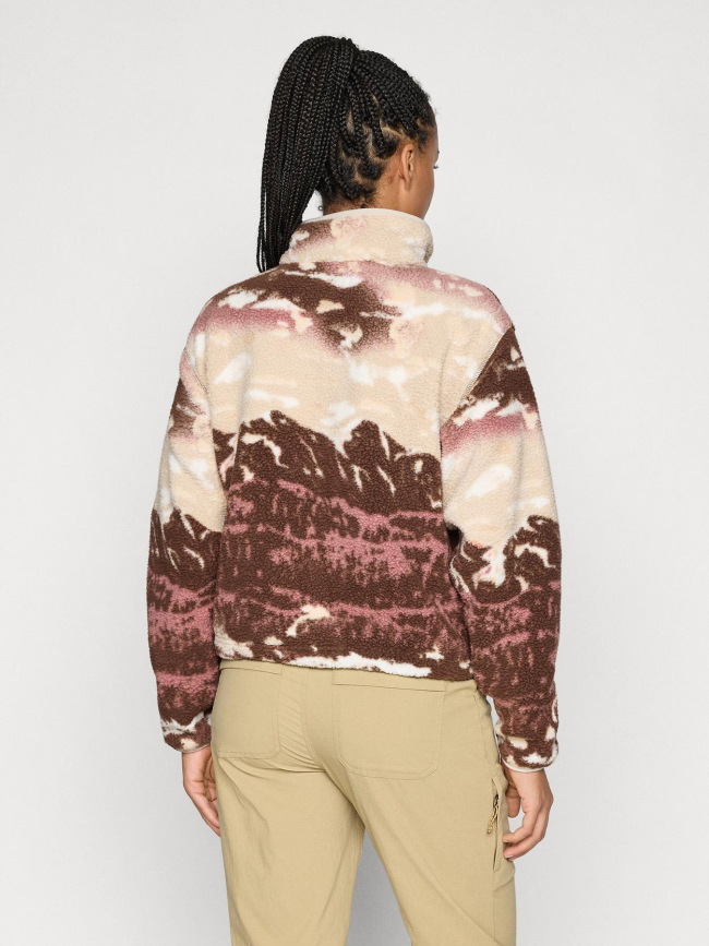 Polaire sherpa courte imprimé helvetia rose femme - Columbia