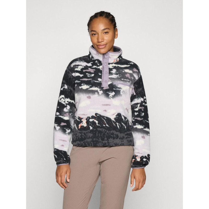 Polaire sherpa courte imprimé helvetia violet femme - Columbia