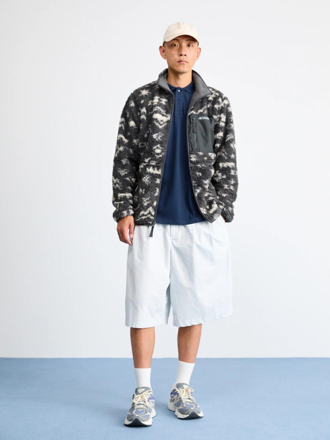 Veste polaire sherpa réversible winter pass noir homme - Columbia