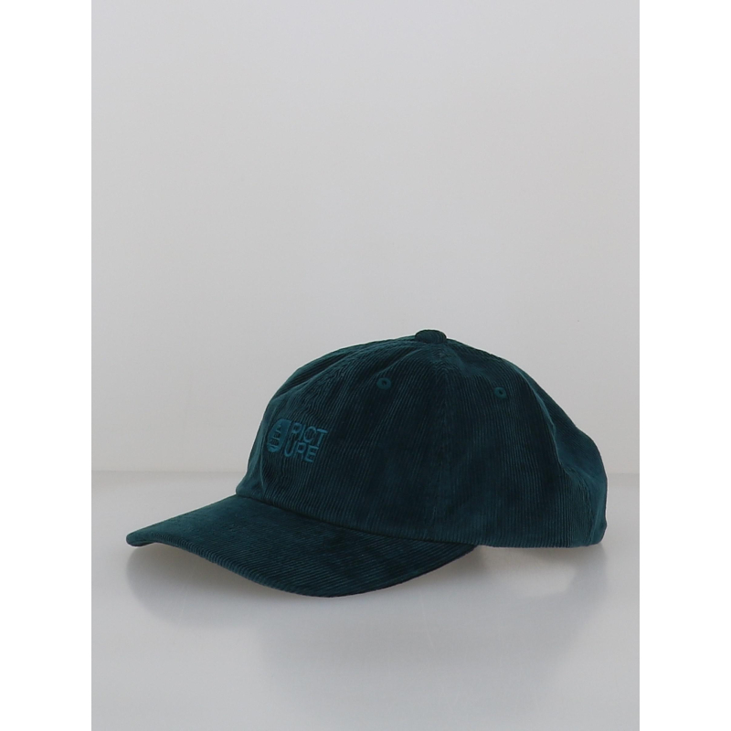 Casquette en velours côtelé qorda cap vert homme - Picture