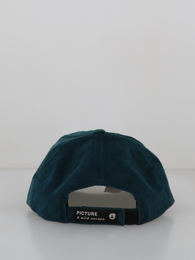 Casquette en velours côtelé qorda cap vert homme - Picture
