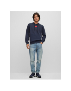 Sweat à capuche daratschi bleu marine homme - Hugo