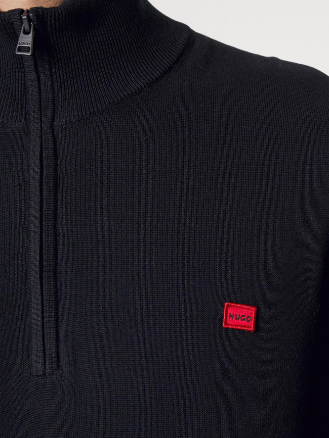 Pull col zippé san quintus bleu marine homme - Hugo