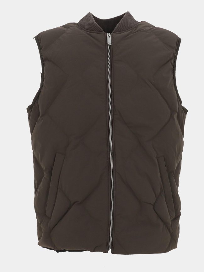 Doudoune sans manches robertino marron homme - Izac