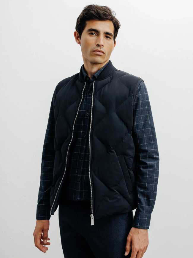 Doudoune sans manches robertino bleu marine homme - Izac