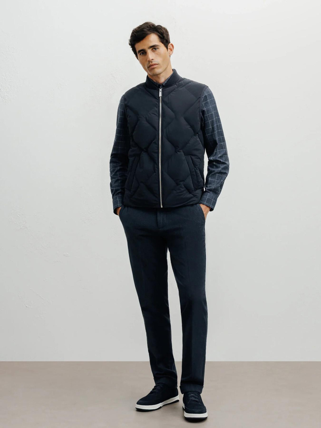 Doudoune sans manches robertino bleu marine homme - Izac