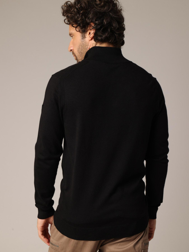 Pull col zippé almanach noir homme - Deeluxe
