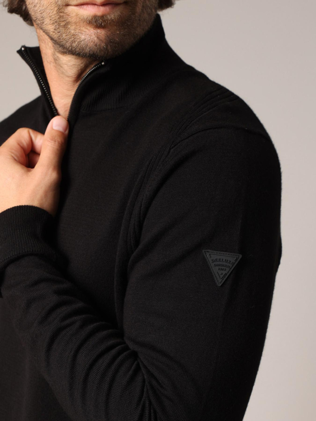 Pull col zippé almanach noir homme - Deeluxe