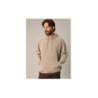 Sweat à capuche côtelé toroy beige homme - Deeluxe