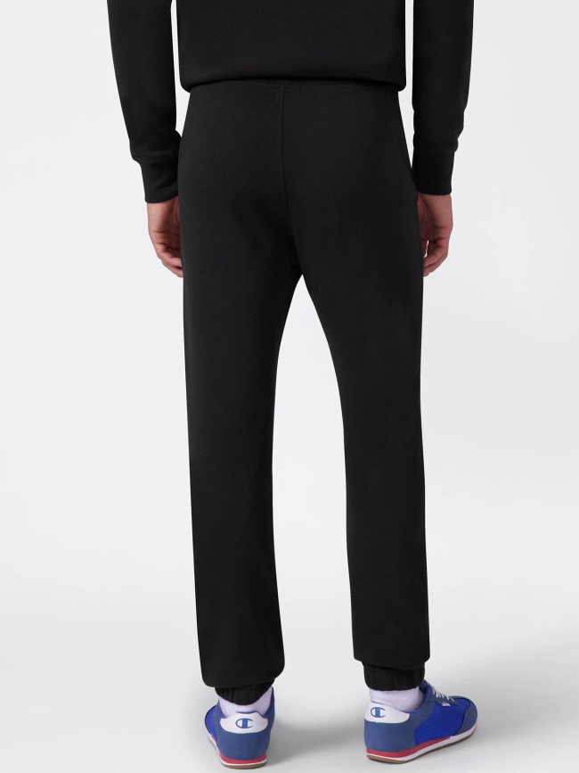 Pantalon jogging à logo brodé vertical noir homme - Champion