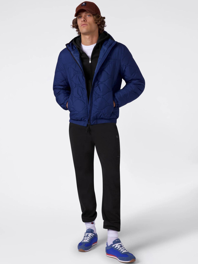 Pantalon jogging à logo brodé vertical noir homme - Champion