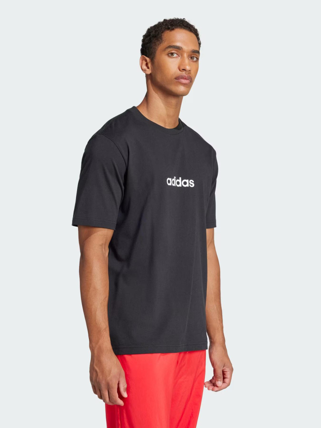 T-shirt à manches courtes m lin sj t noir homme - Adidas