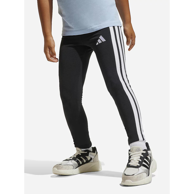 Legging de sport 3s leg 230 noir et blanc fille - Adidas