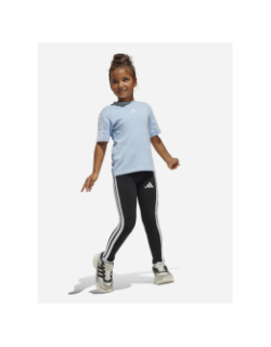 Legging de sport 3s leg 230 noir et blanc fille - Adidas