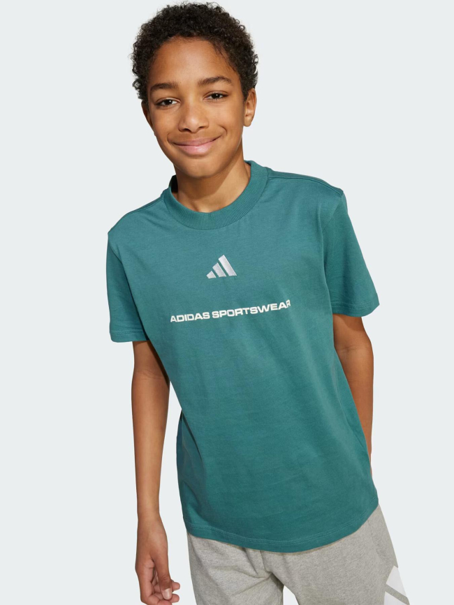 T-shirt à manches courtes b sj t vert enfant - Adidas