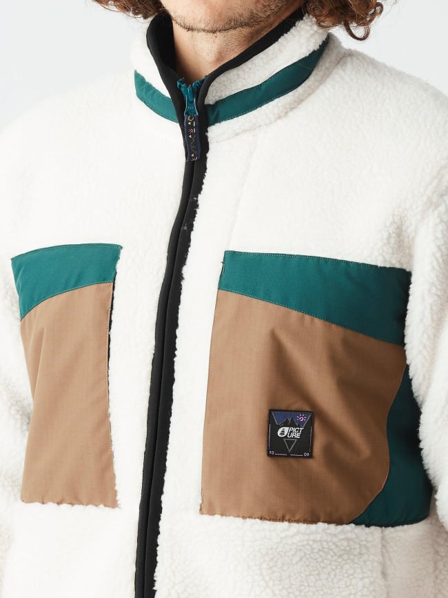 Veste polaire zippée pemberton blanche homme - Picture