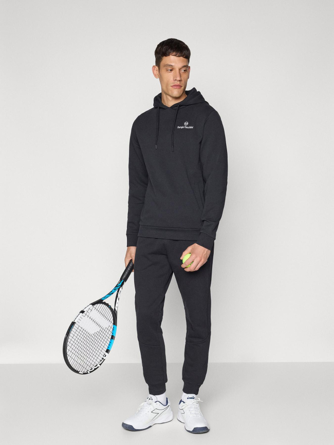 Sweat à capuche lobby noir homme - Sergio Tacchini