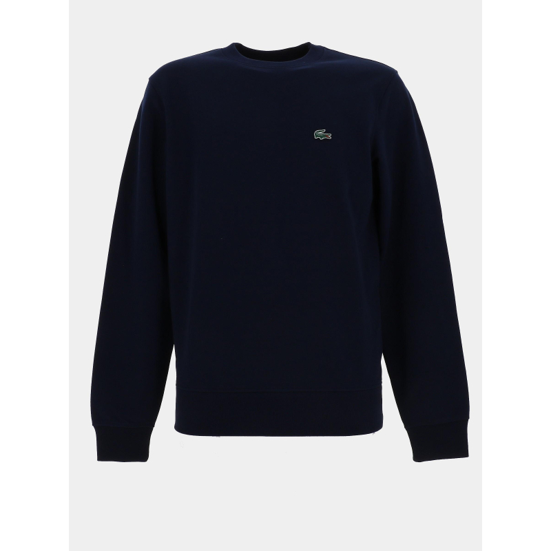 Sweat à col rond uni bleu marine homme - Lacoste