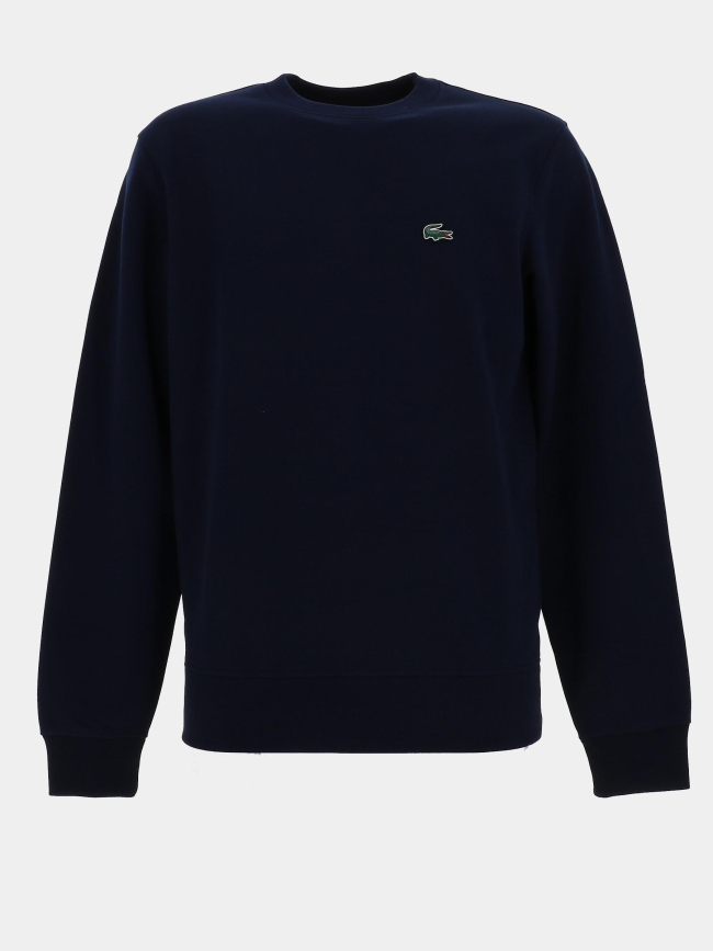 Sweat à col rond uni bleu marine homme - Lacoste