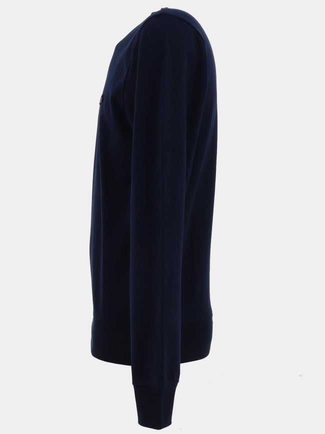 Sweat à col rond uni bleu marine homme - Lacoste