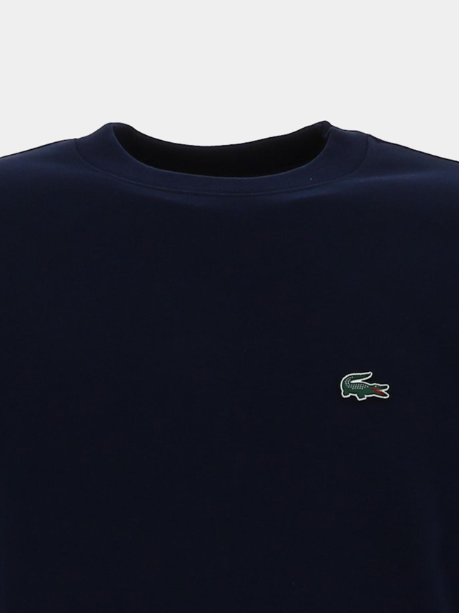 Sweat à col rond uni bleu marine homme - Lacoste