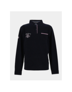 Polo à manches longues master bleu marine homme - Union Black