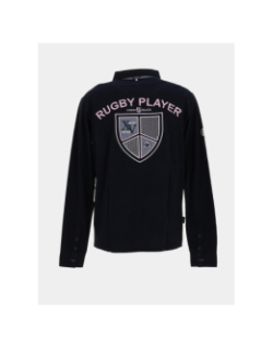 Polo à manches longues master bleu marine homme - Union Black