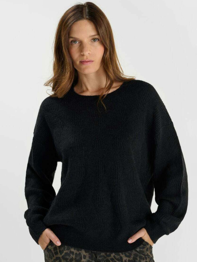 Pull zelena noir femme - Le Temps Des Cerises
