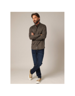 Chemise imprimée bogart kaki homme - Deeluxe