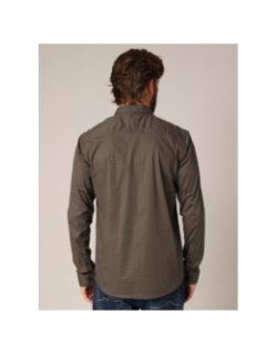 Chemise imprimée bogart kaki homme - Deeluxe