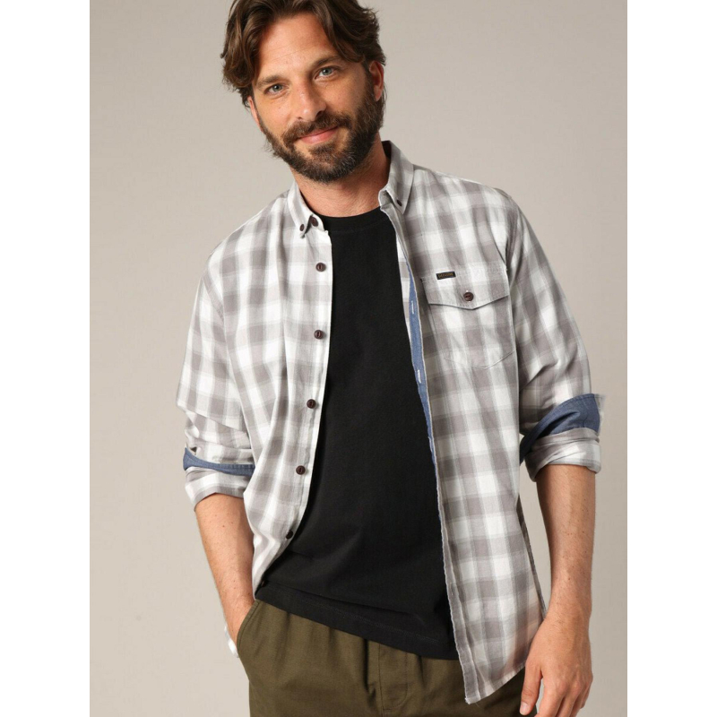 Chemise à carreaux pieter gris homme - Deeluxe