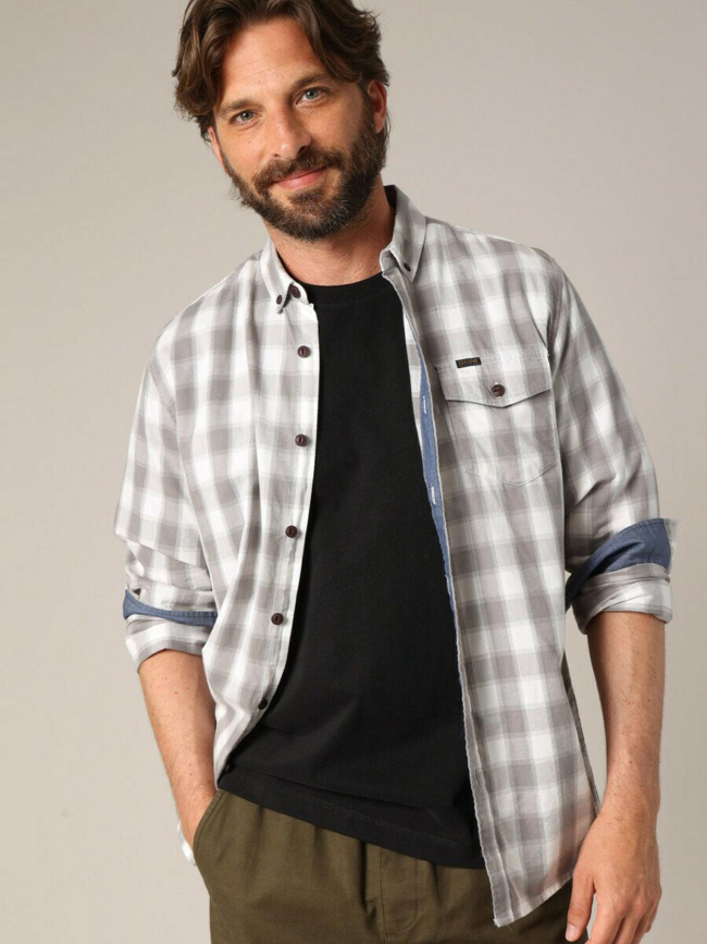 Chemise à carreaux pieter gris homme - Deeluxe