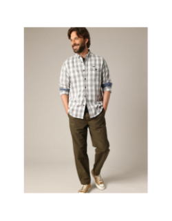 Chemise à carreaux pieter gris homme - Deeluxe