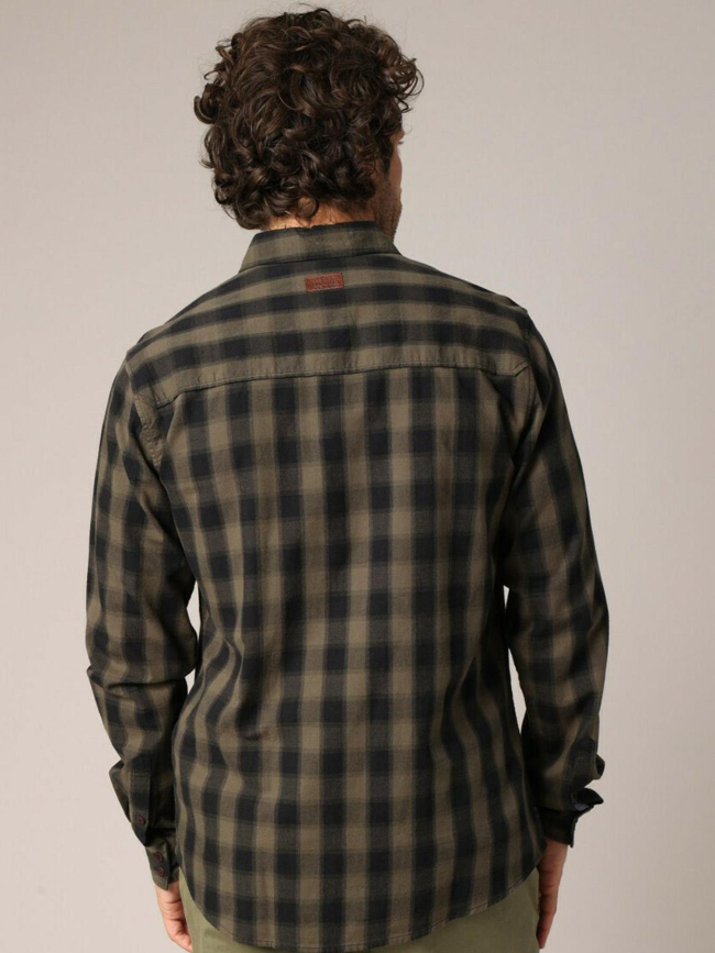 Chemise à carreaux pieter coffee marron homme - Deeluxe