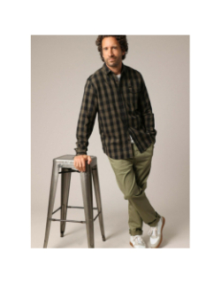 Chemise à carreaux pieter coffee marron homme - Deeluxe