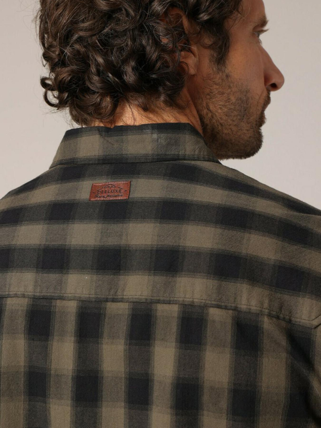 Chemise à carreaux pieter coffee marron homme - Deeluxe