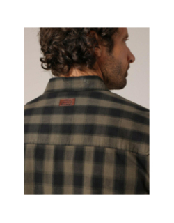 Chemise à carreaux pieter coffee marron homme - Deeluxe