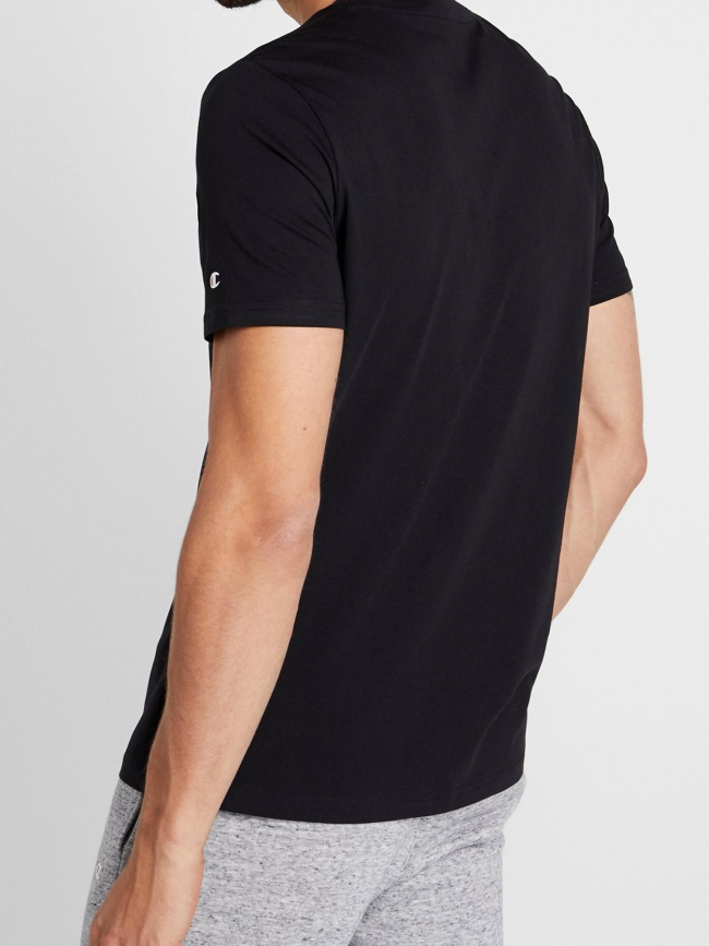 T-shirt à manches courtes logo brodé noir enfant - Champion