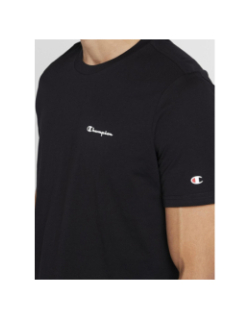 T-shirt à manches courtes logo brodé noir enfant - Champion