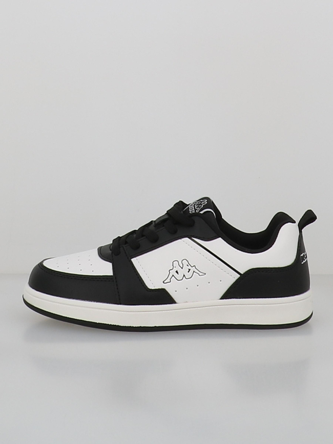 Baskets à scratch logo shay blanc noir enfant - Kappa