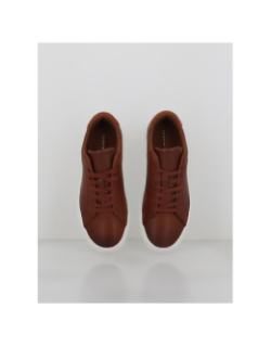 Baskets en cuir court cognac marron homme - Tommy Hilfiger