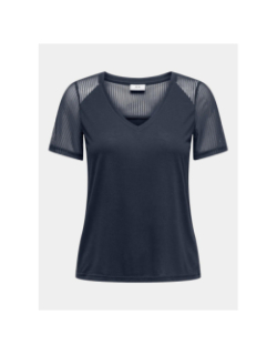 T-shirt col v stinne bleu marine femme - Jdy
