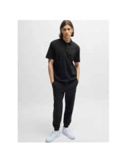 Polo à logo métallique deabono noir homme - Hugo