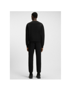 Sweat col rond à logo métallique dettil noir homme - Hugo