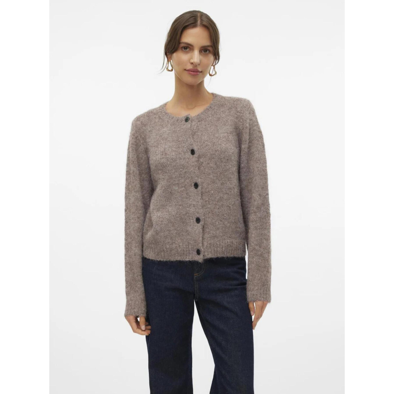 Gilet cardigan court novah marron femme - Vero Moda