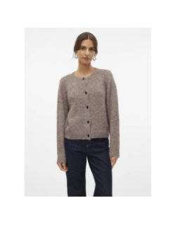 Gilet cardigan court novah marron femme - Vero Moda