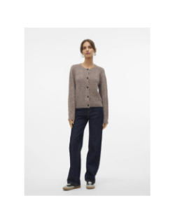 Gilet cardigan court novah marron femme - Vero Moda