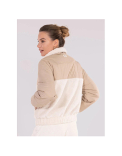 Veste polaire bi-matière adèle beige femme - Happy & So