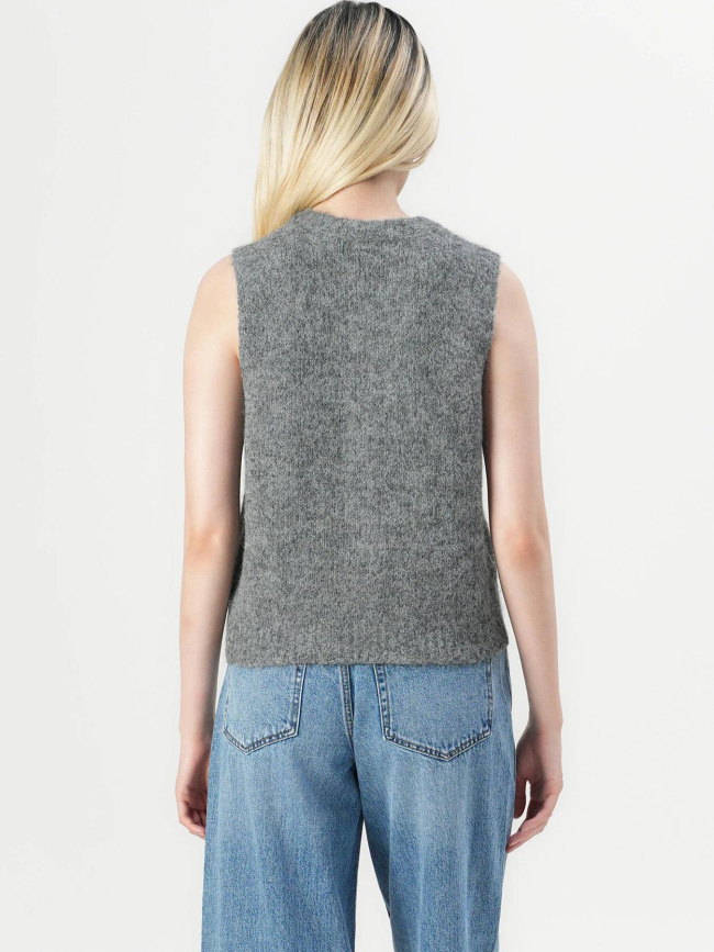 Gilet cardigan sans manche novah gris femme - Vero Moda